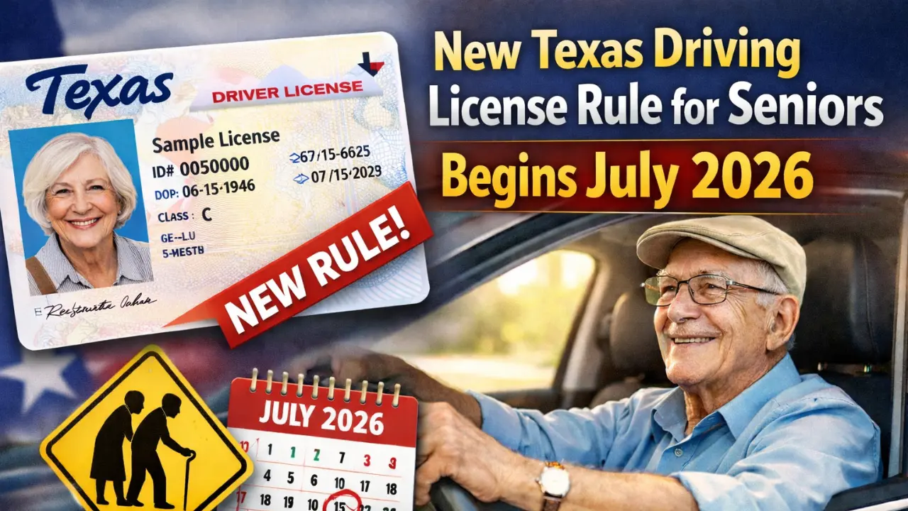 New Texas Driving License Rule for Seniors Begins July 2026—Essential Changes for Drivers Aged 70 and Above