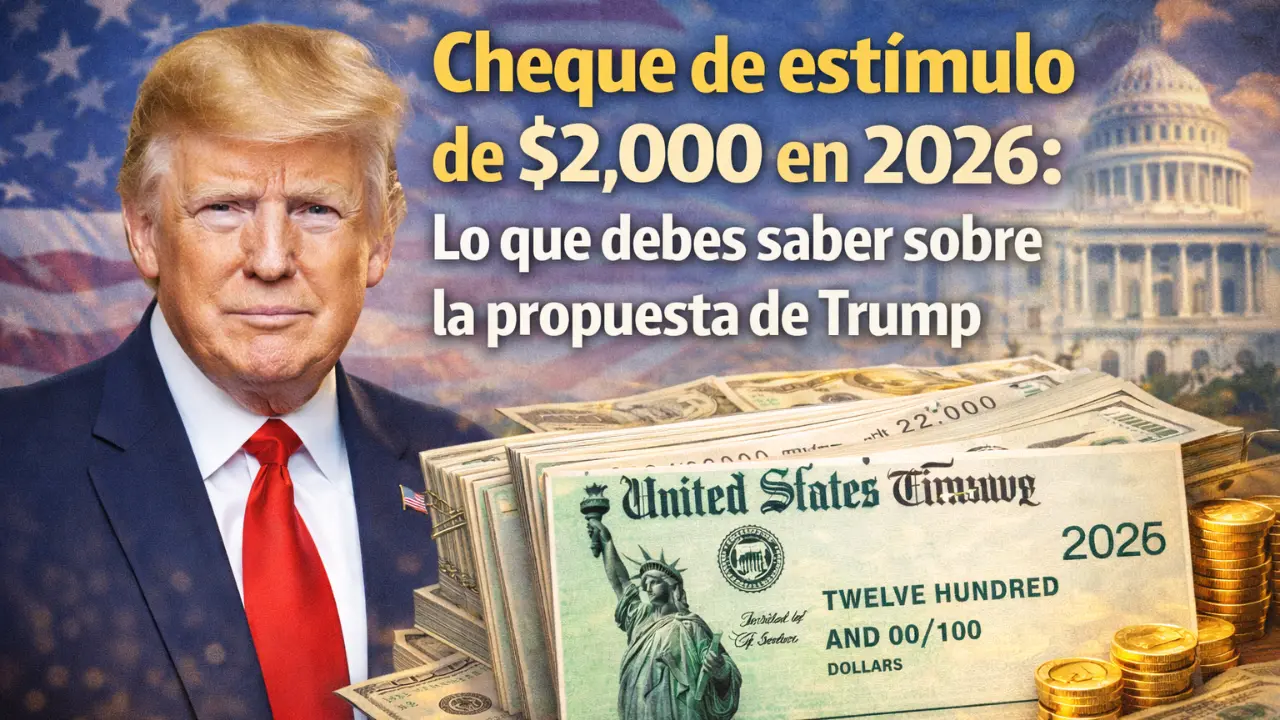 Cheque de estímulo de $2,000 en 2026: Lo que debes saber sobre la propuesta de Trump