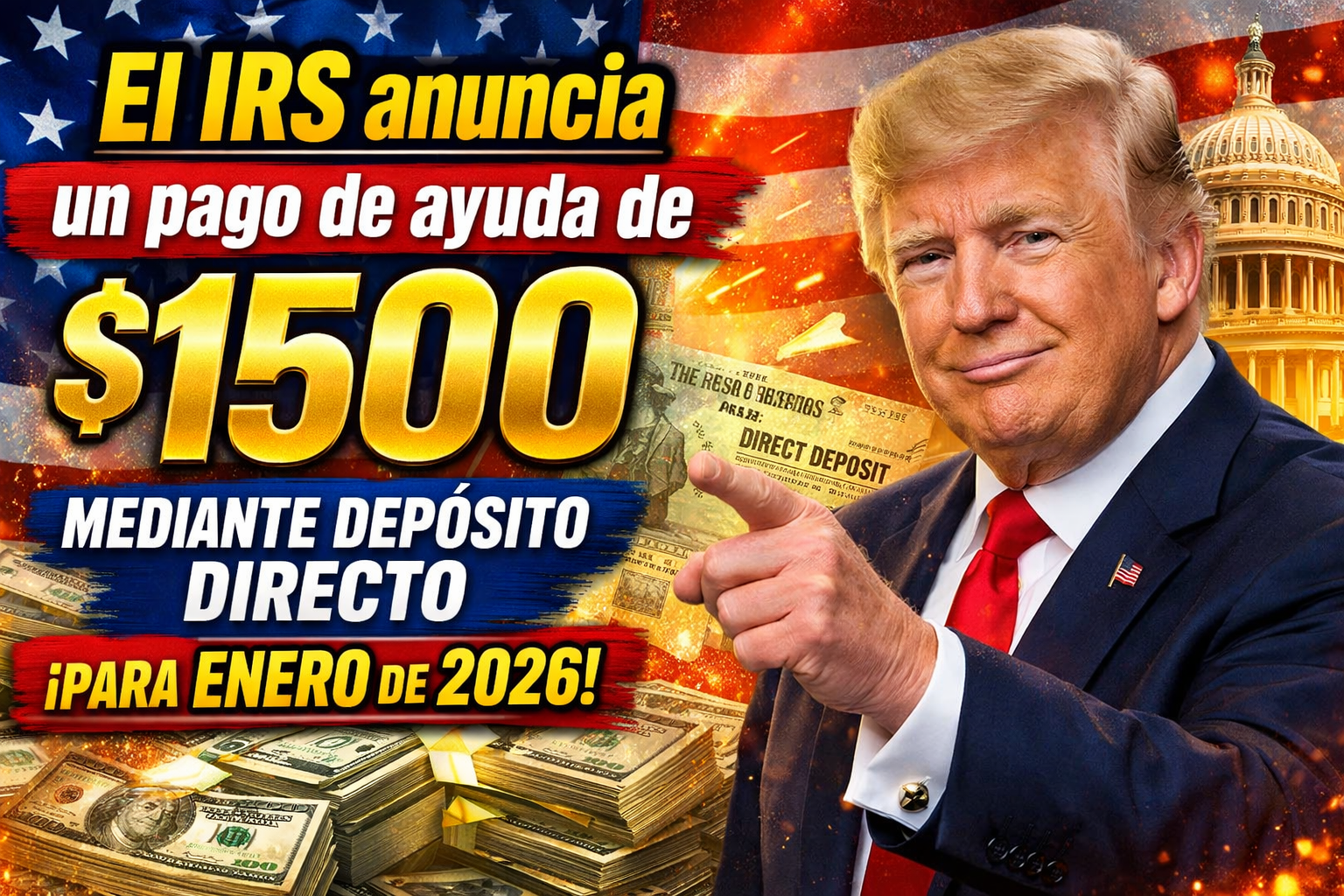 El IRS anuncia un pago de ayuda de $1500