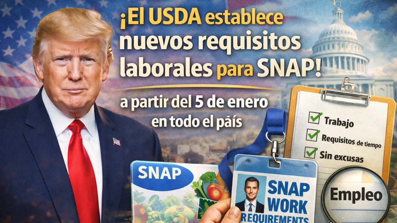 El USDA establece nuevos requisitos laborales para SNAP a partir del 5 de enero en todo el país