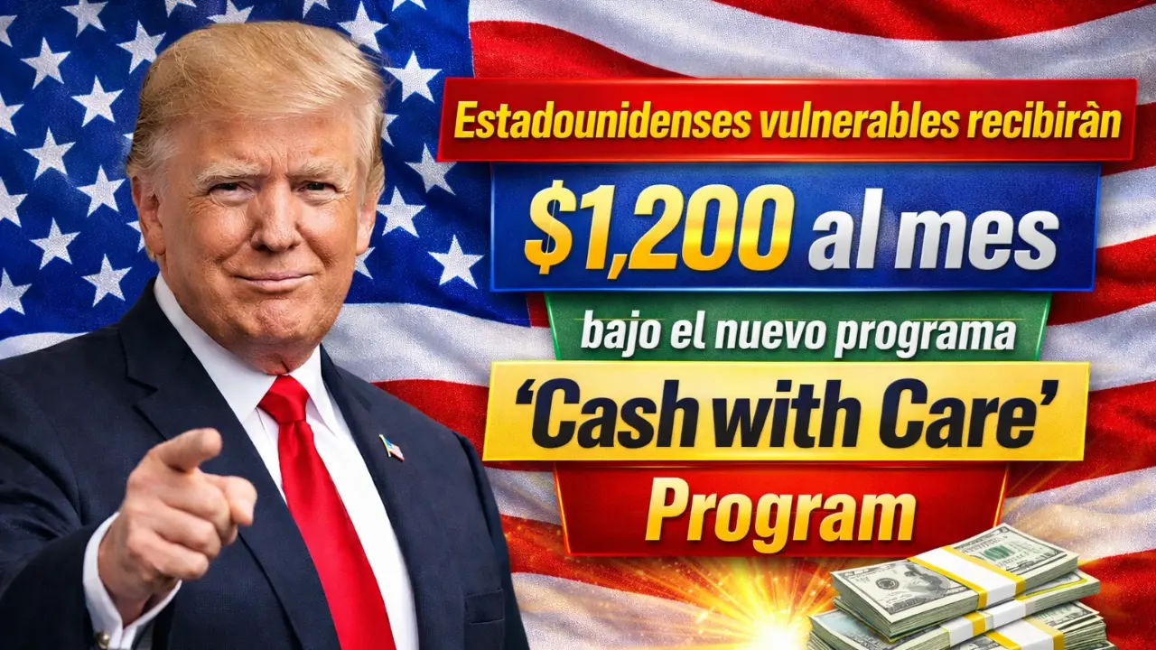 Estadounidenses vulnerables recibirán $1,200 al mes bajo el nuevo programa "Cash with Care"