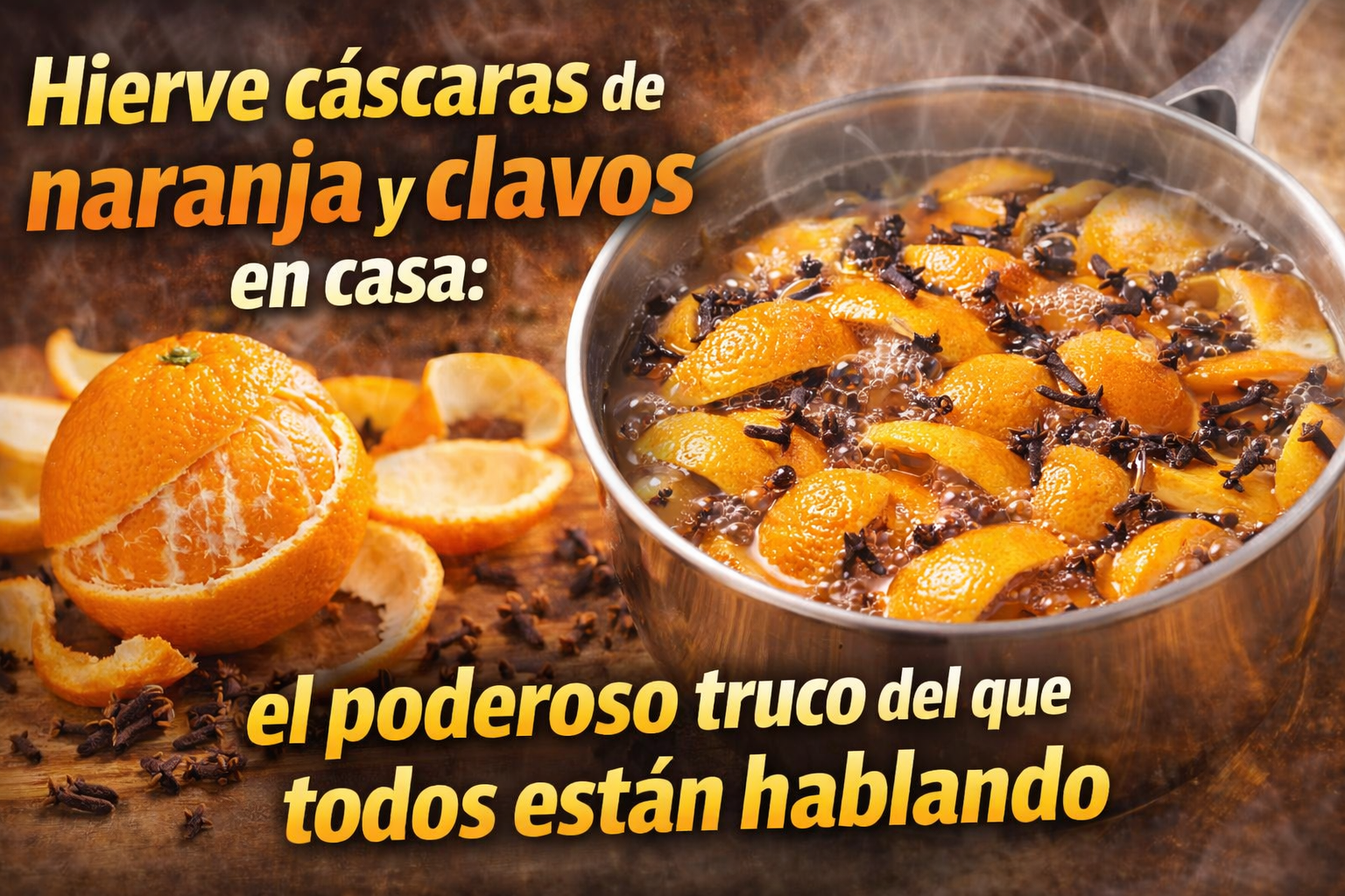 Hierve cáscaras de naranja y clavos en casa el poderoso truco del que todos están hablando