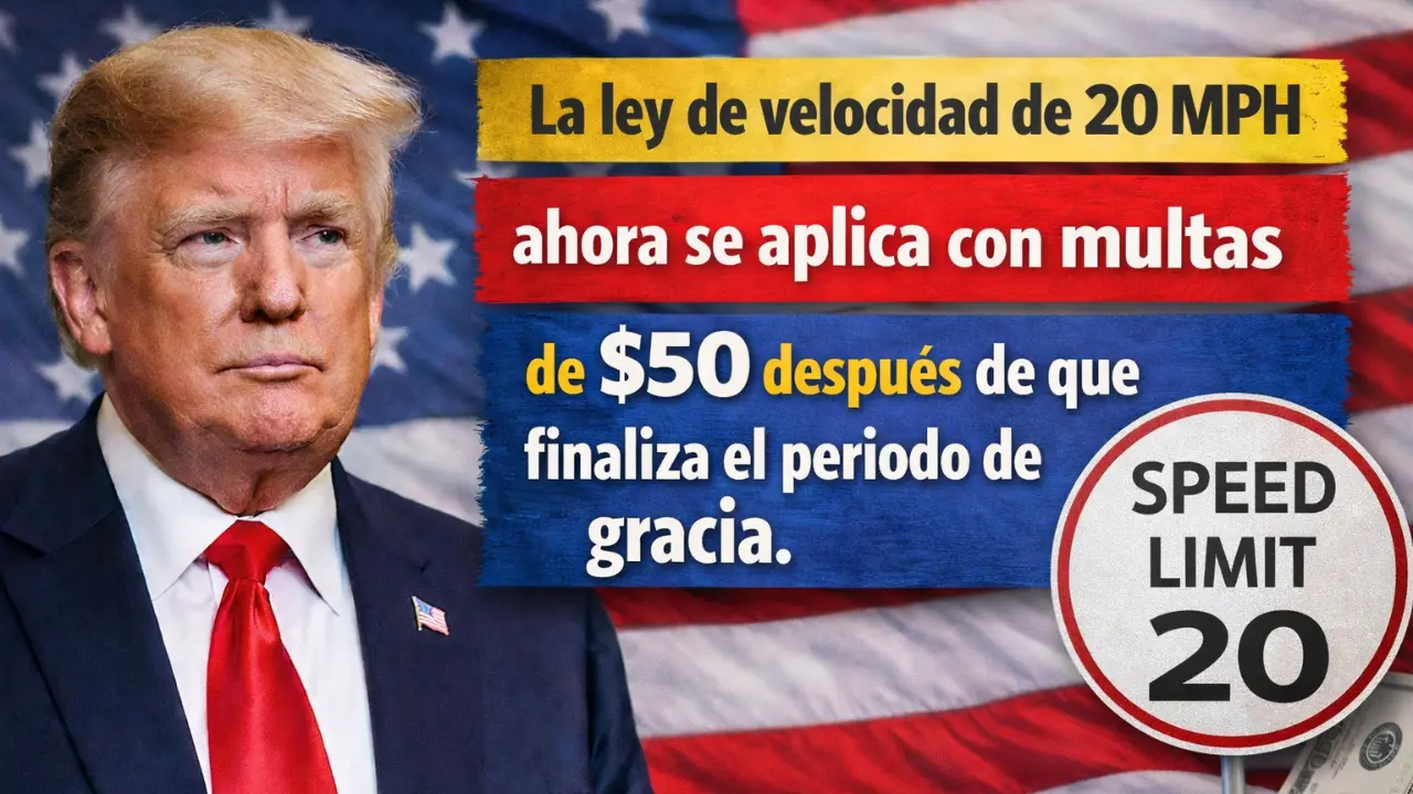 La ley de velocidad de 20 MPH ahora se aplica con multas de $50 después de que finaliza el período de gracia.