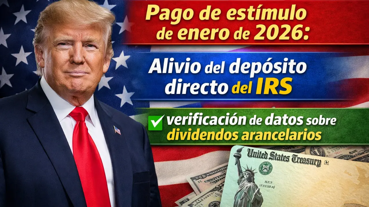 Pago de estímulo de enero de 2026: Alivio del depósito directo del IRS y verificación de datos sobre dividendos arancelarios